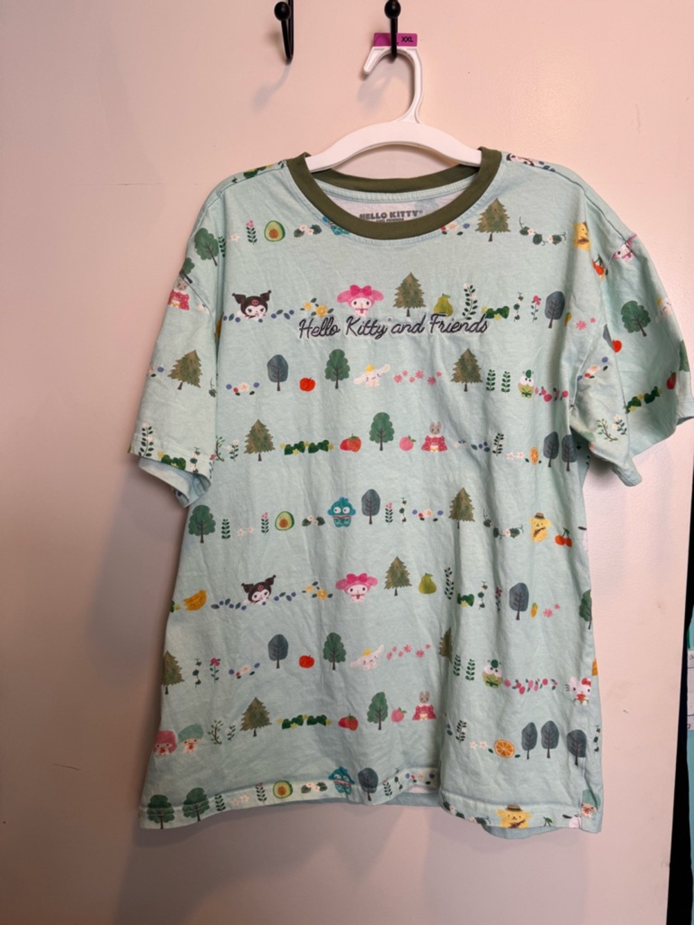 Hello Kitty and Friends Allover Print Embroidered Tee